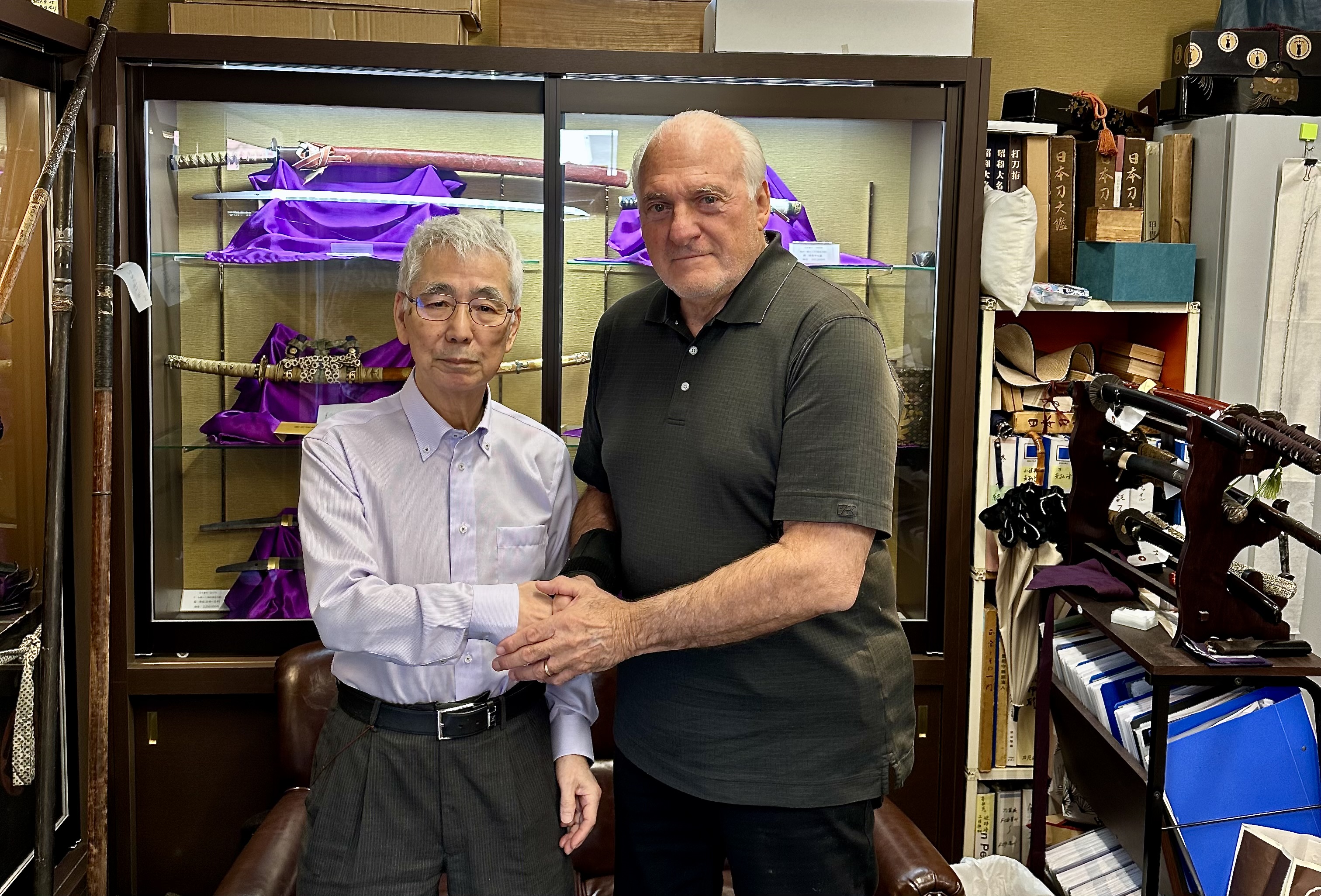 Two Legends: (!)  Kazushige Tsuruta of Tokyo Arts & Me. 